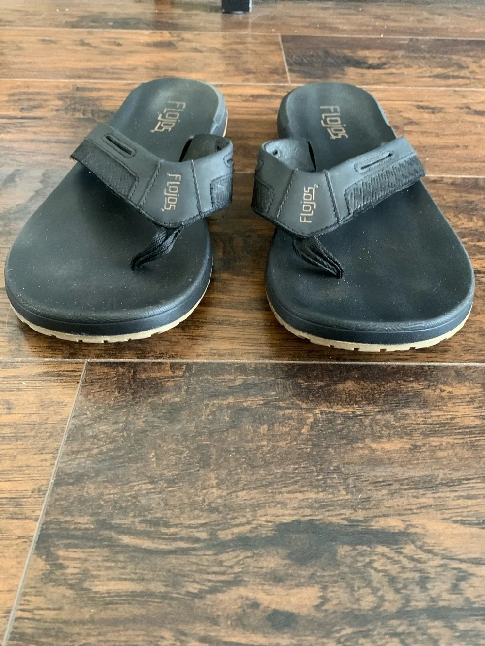 Flojos Black Men's Comfort Flip Flops